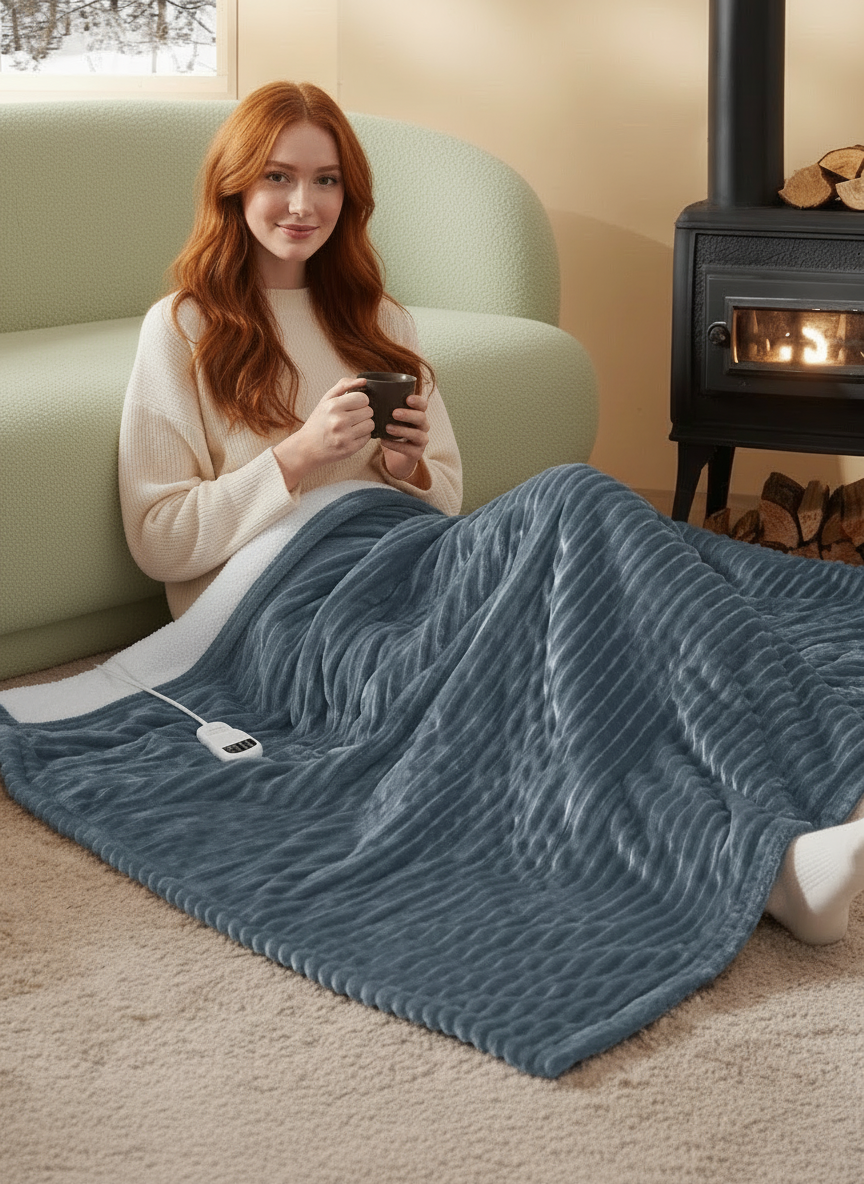 Ribbed Heated Blanket